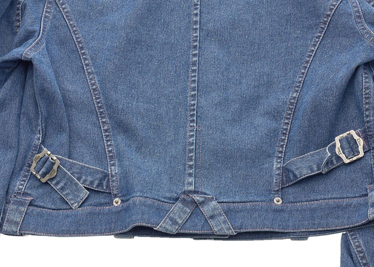 Dior Denim Jacket, Logo Button, Long Sleeve, Cotton, Blue, Silver-Tone Hardware, Pre-Owned - Vintage La Charme