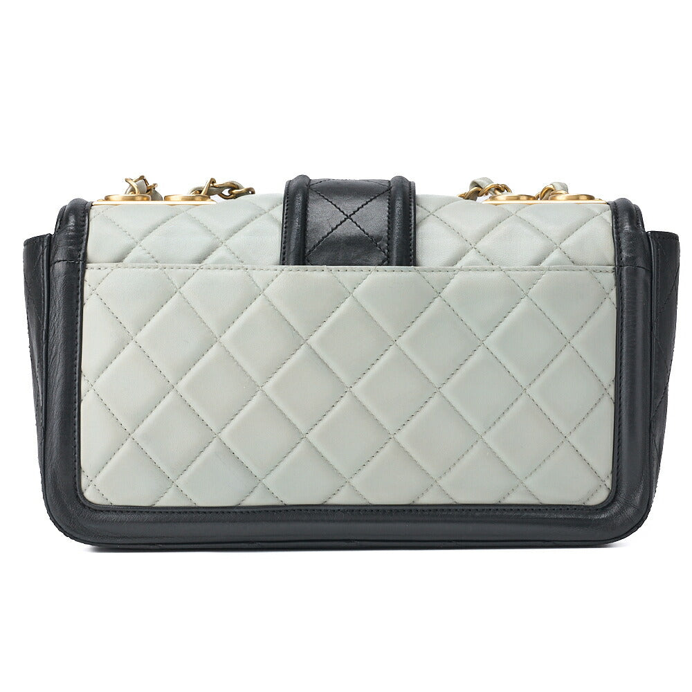CHANEL Shoulder Bag, Matelasse Design, Chain Shoulder, Lambskin, Black, Gold-Tone Hardware, Pre-Owned - Vintage La Charme