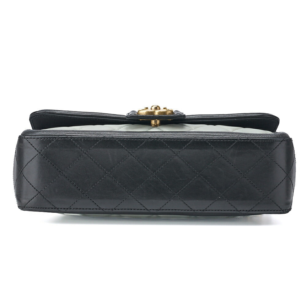 CHANEL Shoulder Bag, Matelasse Design, Chain Shoulder, Lambskin, Black, Gold-Tone Hardware, Pre-Owned - Vintage La Charme