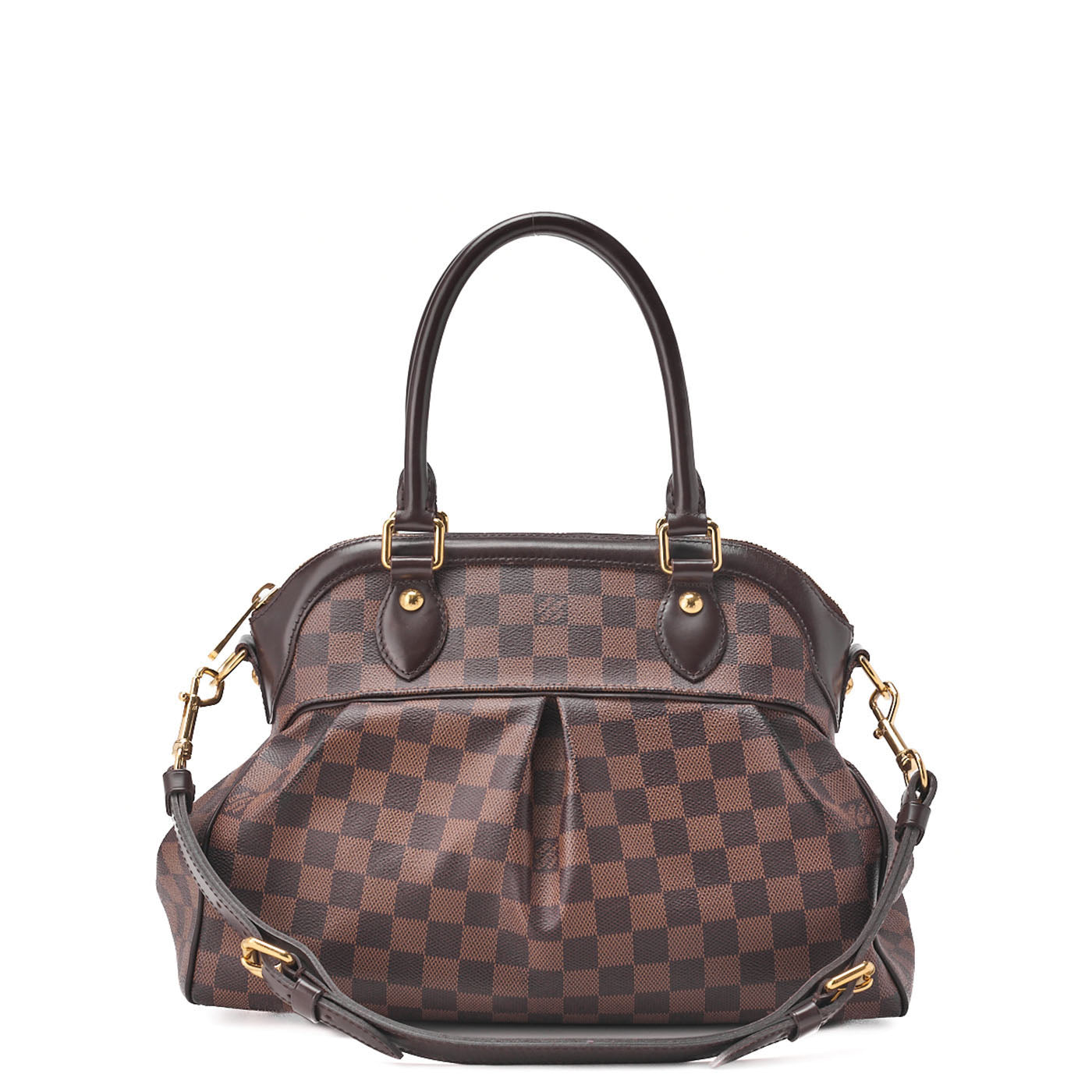 Louis Vuitton Tote Bag Damier Trevi PM Canvas Brown Gold-Tone Hardware Pre-Owned