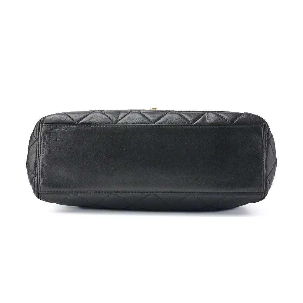 CHANEL Shoulder Bag Matelasse Lambskin Black Gold-Tone Hardware Pre-Owned - Vintage La Charme