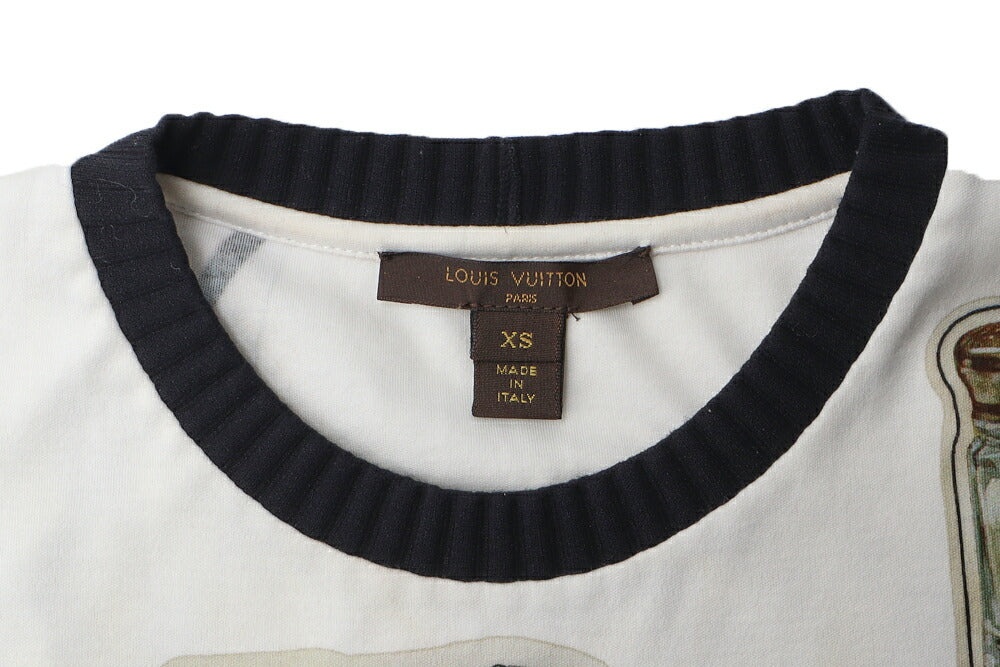 Louis Vuitton T-Shirt Short Sleeve Monogram Design Cotton White Gold-Tone Hardware Pre-Owned - Vintage La Charme