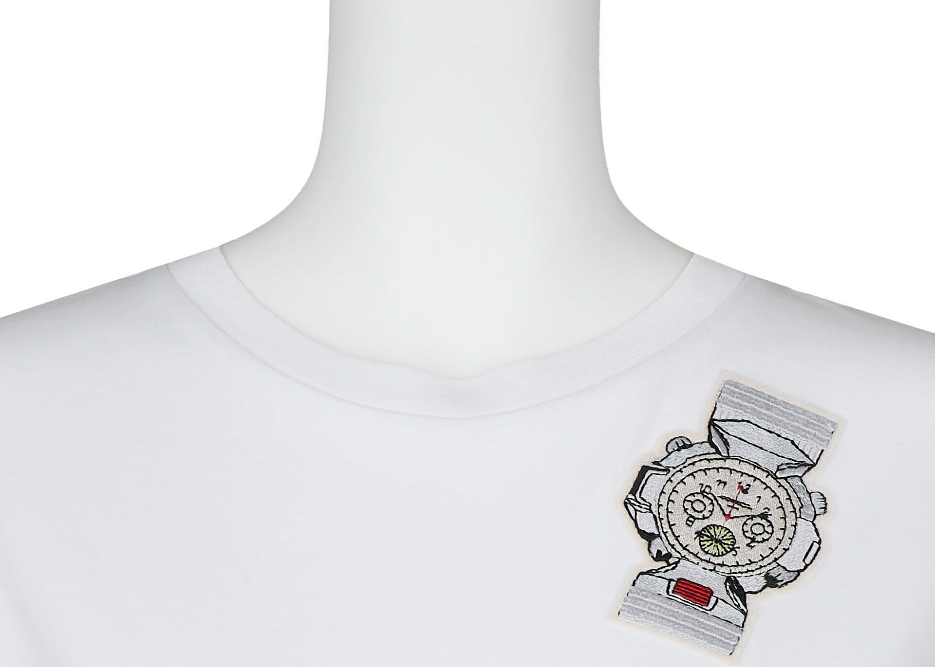 Louis Vuitton T-Shirt Cut-and-Sew, Cotton, White, Silver-Tone Hardware, Pre-Owned - Vintage La Charme