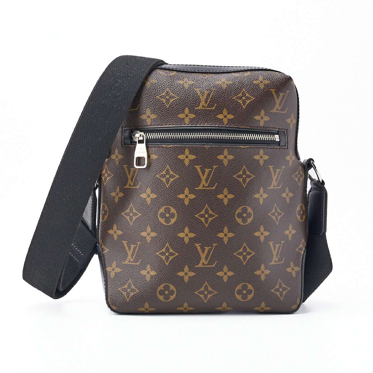 Louis Vuitton Shoulder Bag, Monogram Macassar, PVC Leather, Black, Silver-Tone Hardware, Pre-Owned - Vintage La Charme