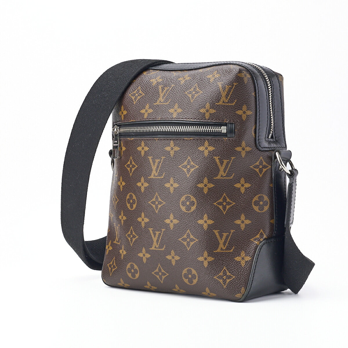 Louis Vuitton Shoulder Bag, Monogram Macassar, PVC Leather, Black, Silver-Tone Hardware, Pre-Owned - Vintage La Charme