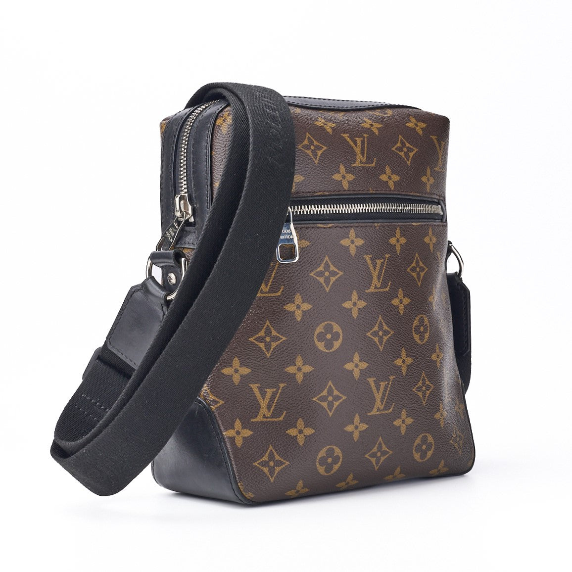 Louis Vuitton Shoulder Bag, Monogram Macassar, PVC Leather, Black, Silver-Tone Hardware, Pre-Owned - Vintage La Charme
