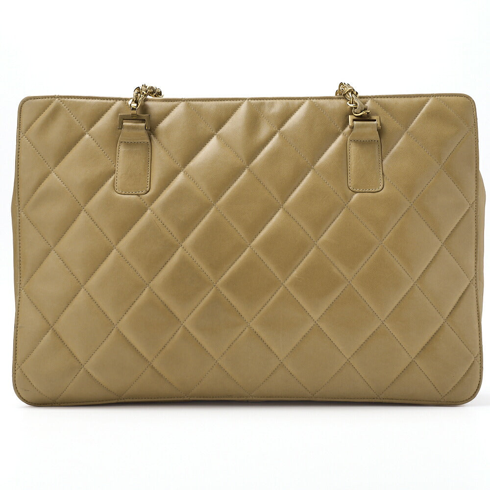 CHANEL Shoulder Bag, Matelasse Coco Charm, Lambskin, Beige, Gold-Tone Hardware, Pre-Owned - Vintage La Charme
