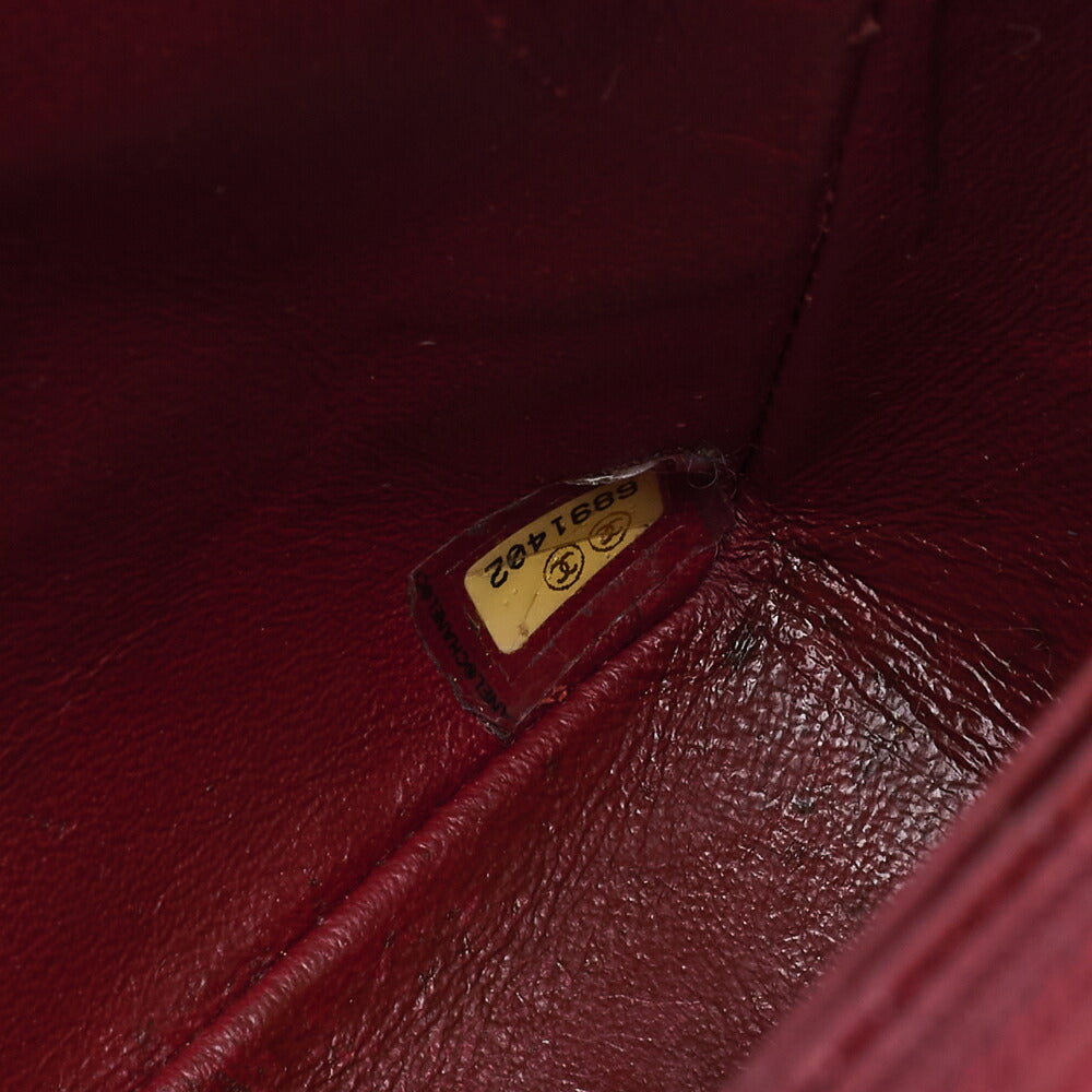 CHANEL Shoulder Bag Matelasse Turn Lock Lambskin Red Gold-Tone Hardware Pre-Owned - Vintage La Charme