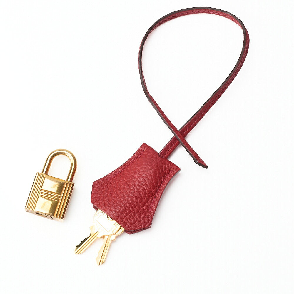 HERMES Birkin 35 Handbag Tryon Clemence Rouge Pivoine Gold-Tone Hardware Pre-Owned - Vintage La Charme