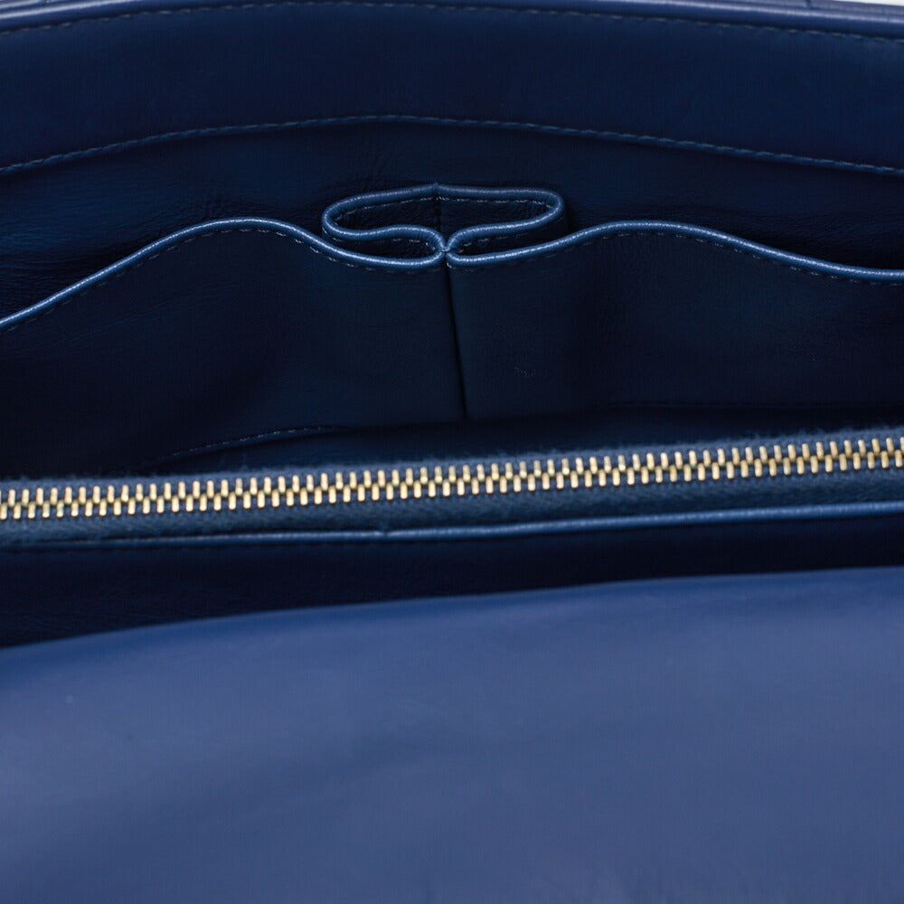 CHANEL 2WAY Handbag V Stitch Coco Handle Calf Blue Gold-Tone Hardware Pre-Owned - Vintage La Charme