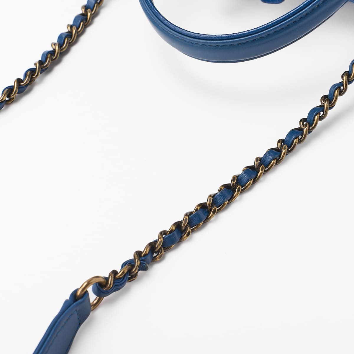 CHANEL Big Coco Top Handle 2WAY Chain Shoulder Bag Lambskin Caviar Skin Blue Gold-Tone Hardware Pre-Owned - Vintage La Charme