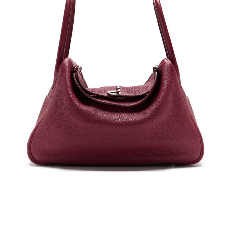 HERMES Lindy 34 Shoulder Bag Tryon Clemence Tosca Silver-Tone