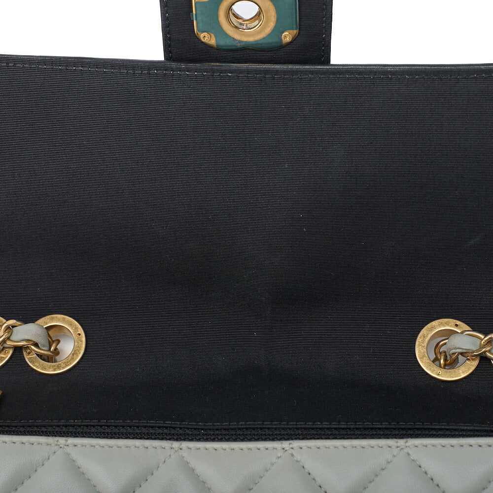 CHANEL Shoulder Bag, Matelasse Design, Chain Shoulder, Lambskin, Black, Gold-Tone Hardware, Pre-Owned - Vintage La Charme