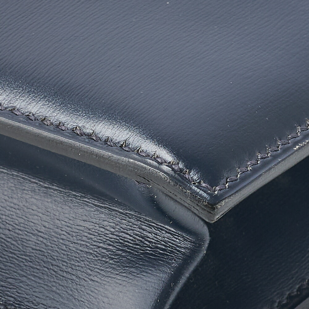 HERMES Liddy Shoulder Bag Mini Shoulder Backpack Bag Box Calf Navy Gold-Tone Hardware Pre-Owned - Vintage La Charme