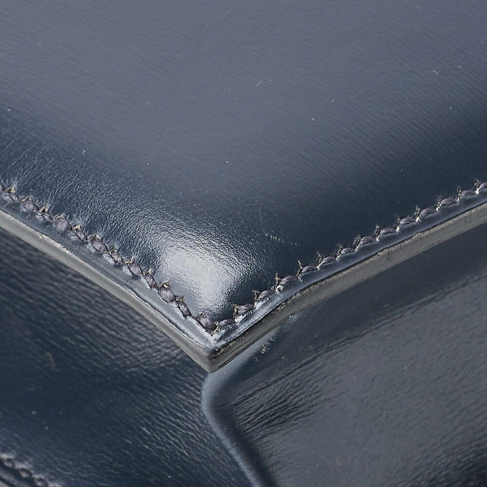 HERMES Liddy Shoulder Bag Mini Shoulder Backpack Bag Box Calf Navy Gold-Tone Hardware Pre-Owned - Vintage La Charme