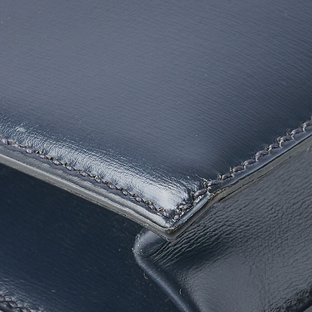 HERMES Liddy Shoulder Bag Mini Shoulder Backpack Bag Box Calf Navy Gold-Tone Hardware Pre-Owned - Vintage La Charme