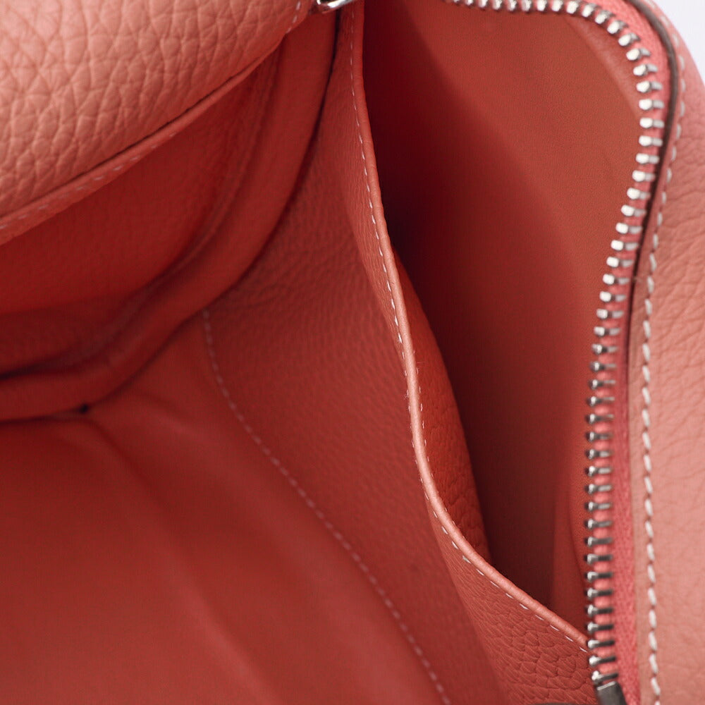 HERMES Lindy 34 Shoulder Bag, Tryon Clemence, Crevette, Silver-Tone Hardware, Pre-Owned - Vintage La Charme