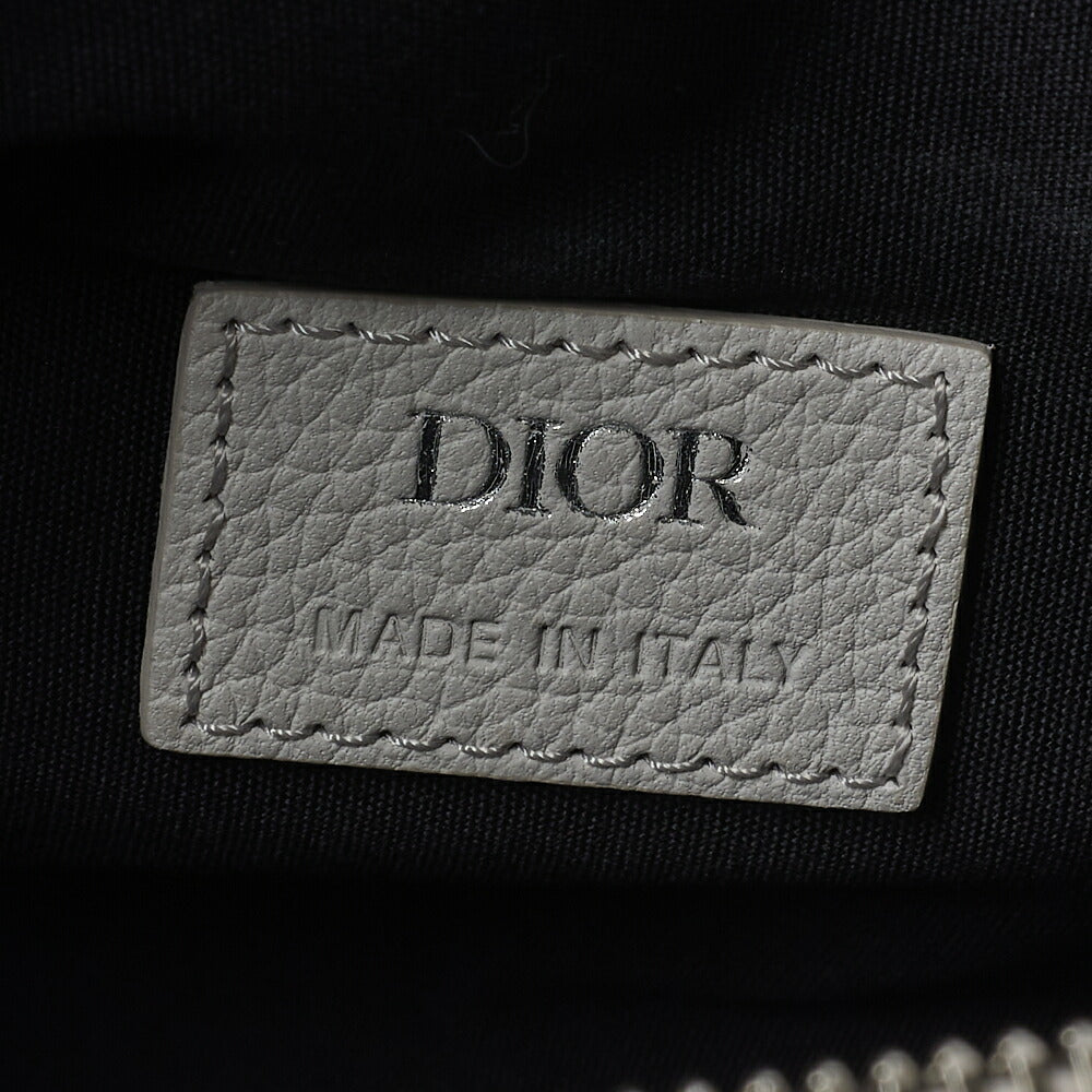 Dior Saddle Bag, Jacquard Trotter, Canvas, White, Silver-Tone Hardware, Pre-Owned - Vintage La Charme