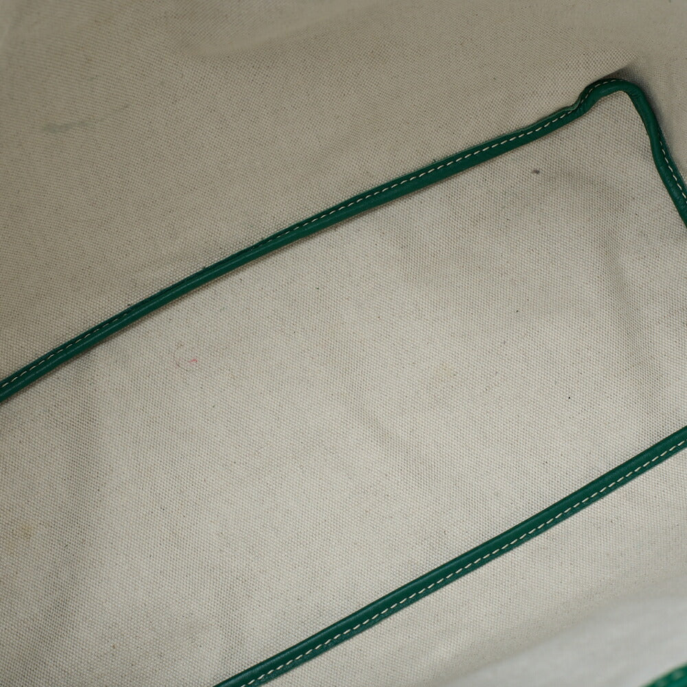 GOYARD Saint Louis PM Tote Bag, Coated Canvas, Green, Silver-Tone Hardware, Pre-Owned - Vintage La Charme