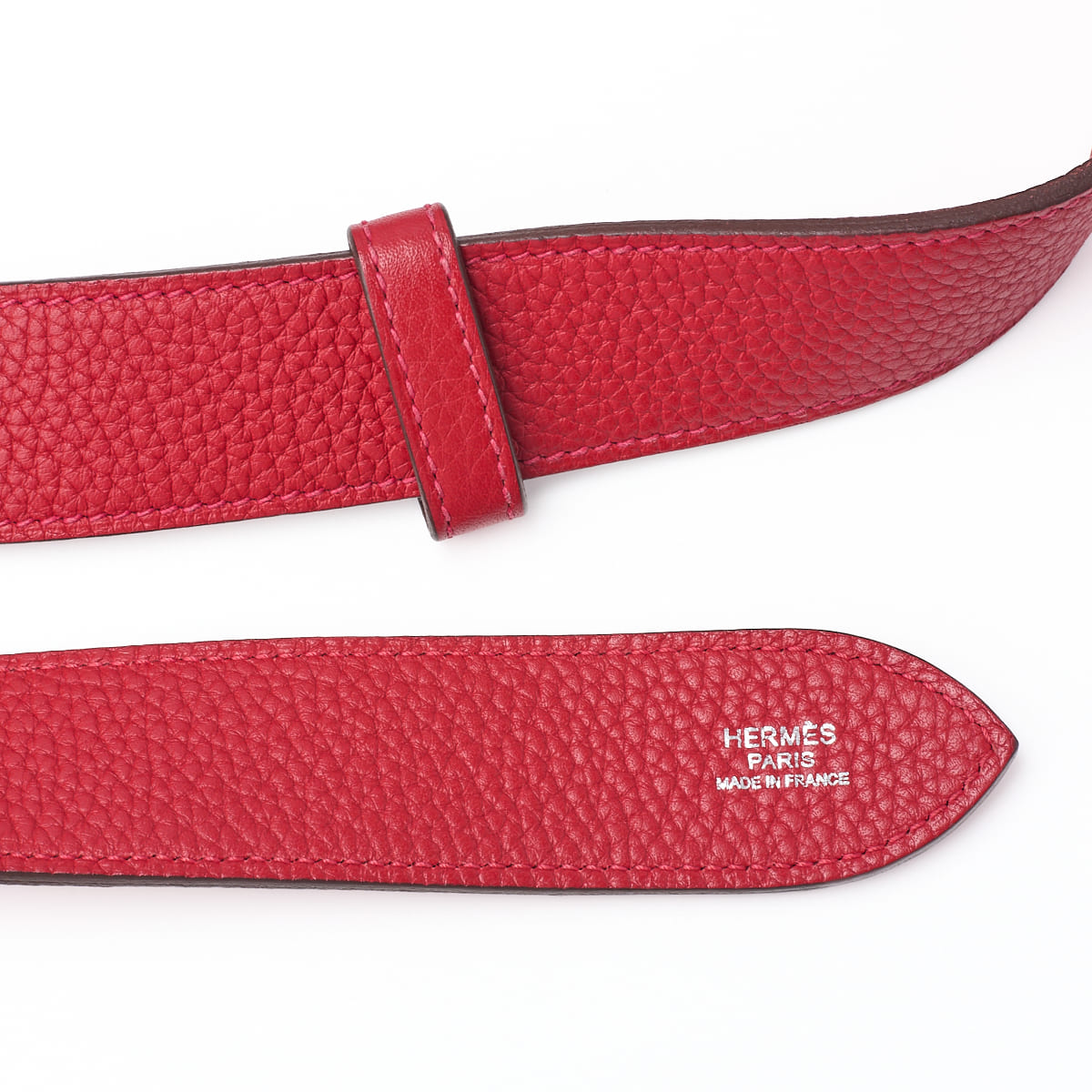 HERMES Gypsiere 31 Shoulder Bag Tryon Clemence Rouge Casaque Silver-Tone Hardware Pre-Owned - Vintage La Charme