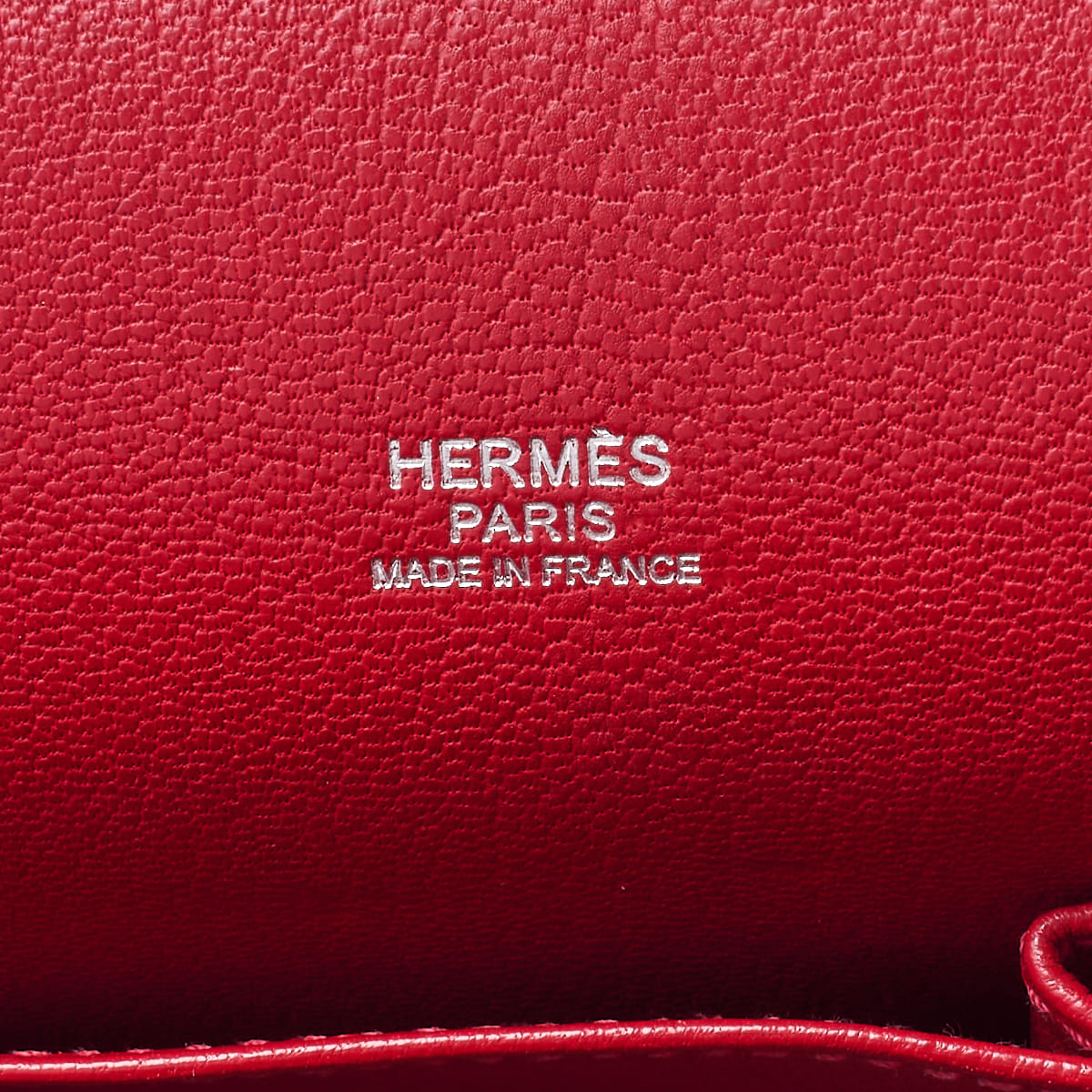 HERMES Gypsiere 31 Shoulder Bag Tryon Clemence Rouge Casaque Silver-Tone Hardware Pre-Owned - Vintage La Charme