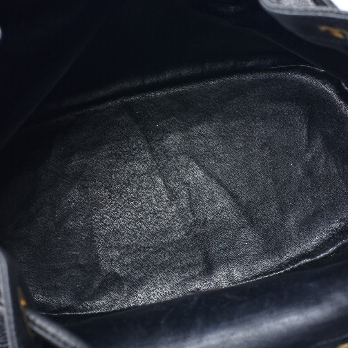 CHANEL Chain Shoulder Backpack Bag, Outside Flap, Drawstring Type, Caviar Skin, Black, Gold-Tone Hardware, Pre-Owned - Vintage La Charme