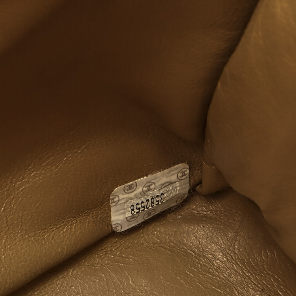 CHANEL Handbag Matelasse Turn Lock Lambskin Beige Gold-Tone Hardware Pre-Owned - Vintage La Charme