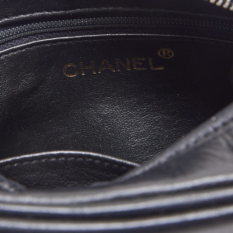 Chanel Shoulder Bag, Coco Mark With Fringe Bijou Chain, Bicolor Lambskin, White, Gold-Tone Hardware, Pre-Owned - Vintage La Charme
