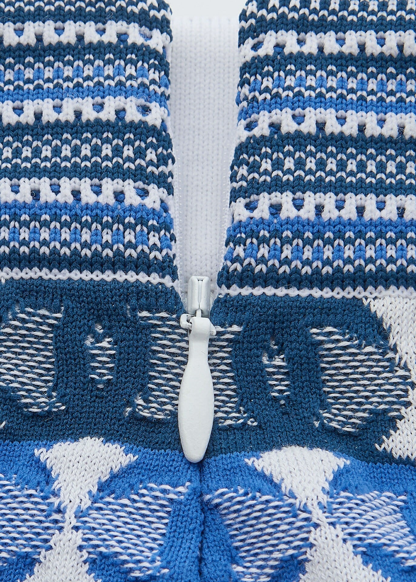 CHANEL Set Up Ensemble, Coco Mark CC Jacquard, Cotton Blend, Blue, Silver-Tone Hardware, Pre-Owned - Vintage La Charme