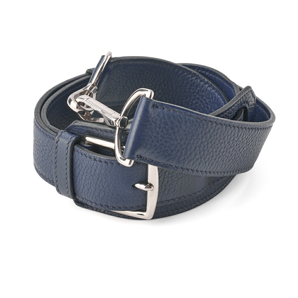 HERMES Gypsiere 34 Shoulder Bag Tryon Clemence Blue Saphir Silver-Tone Hardware Pre-Owned - Vintage La Charme