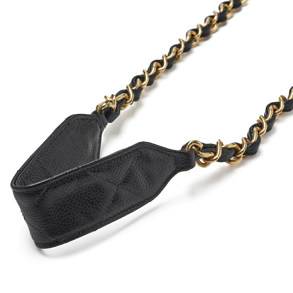 CHANEL Shoulder Bag, Deca Matelasse, Coco Chain Shoulder, Caviar Skin, Black, Gold-Tone Hardware, Pre-Owned - Vintage La Charme