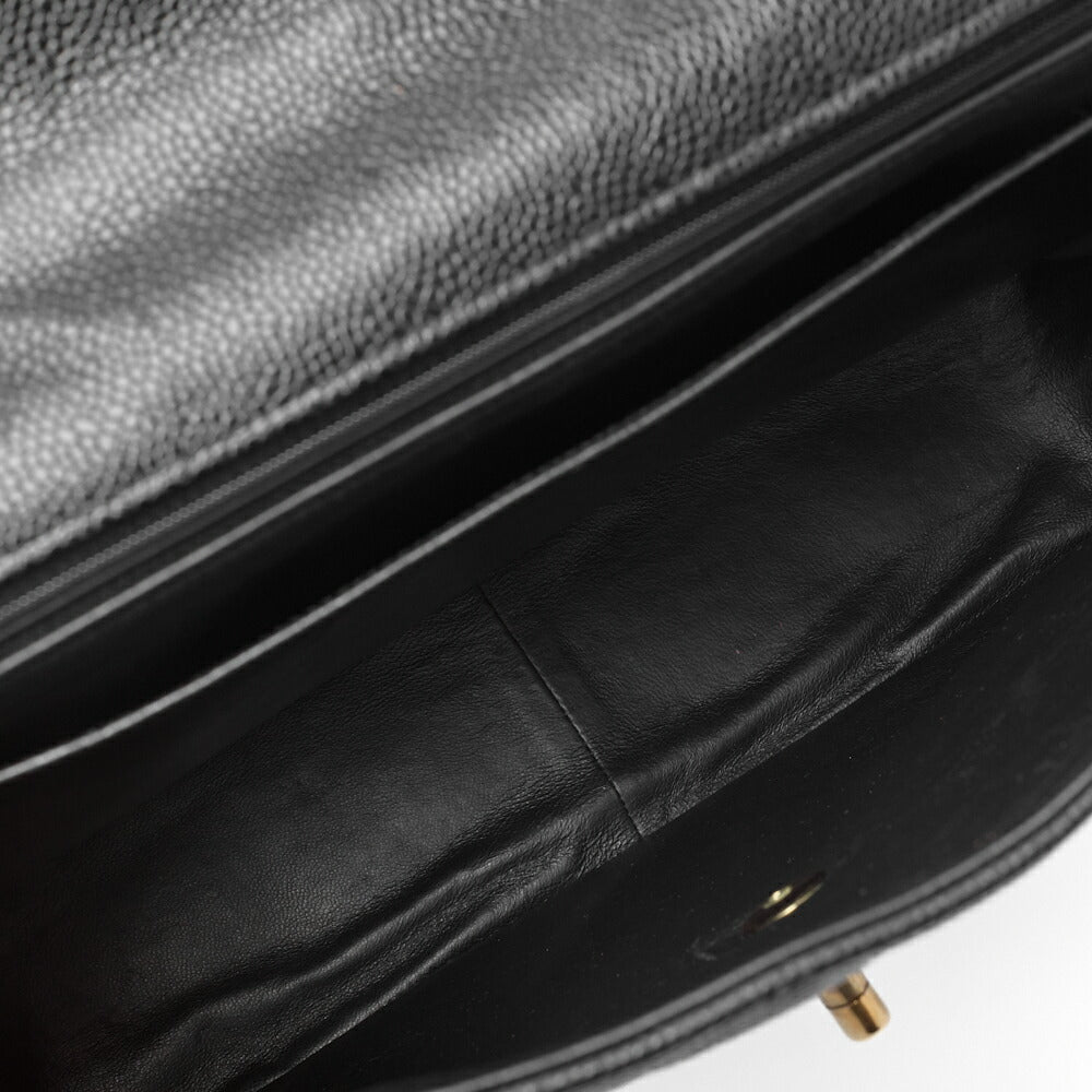 CHANEL Shoulder Bag, Deca Matelasse, Coco Chain Shoulder, Caviar Skin, Black, Gold-Tone Hardware, Pre-Owned - Vintage La Charme