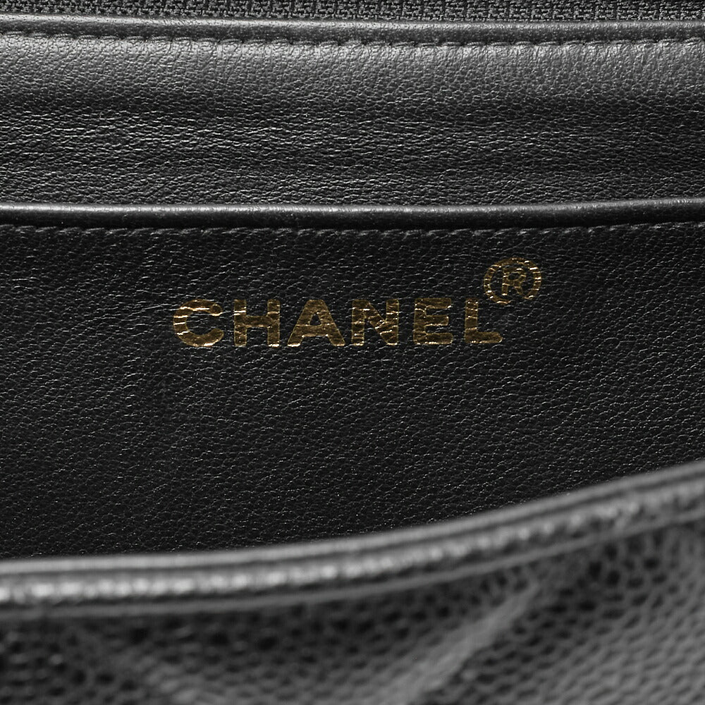 CHANEL Shoulder Bag, Deca Matelasse, Coco Chain Shoulder, Caviar Skin, Black, Gold-Tone Hardware, Pre-Owned - Vintage La Charme