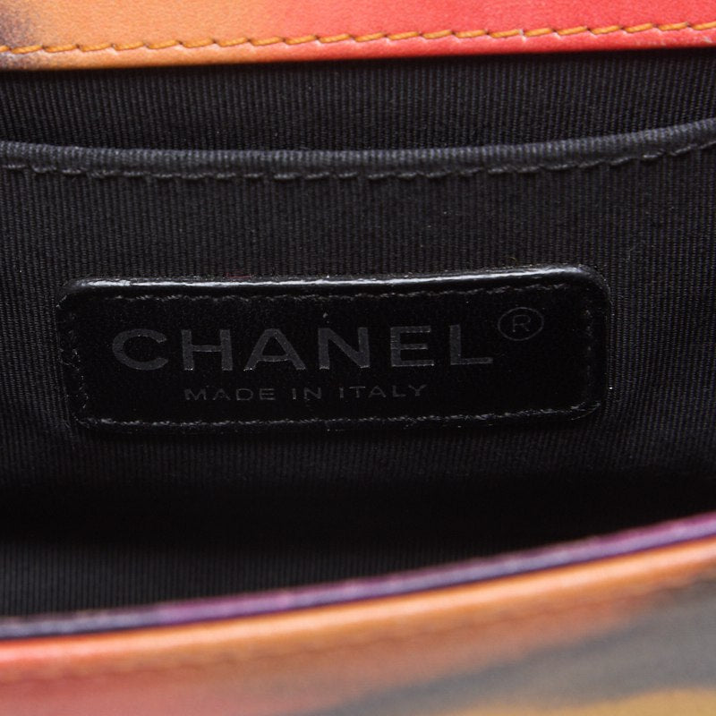 CHANEL Boy Chanel Matelasse Chain Shoulder Bag Lambskin Multicolor Silver-Tone Hardware Pre-Owned - Vintage La Charme