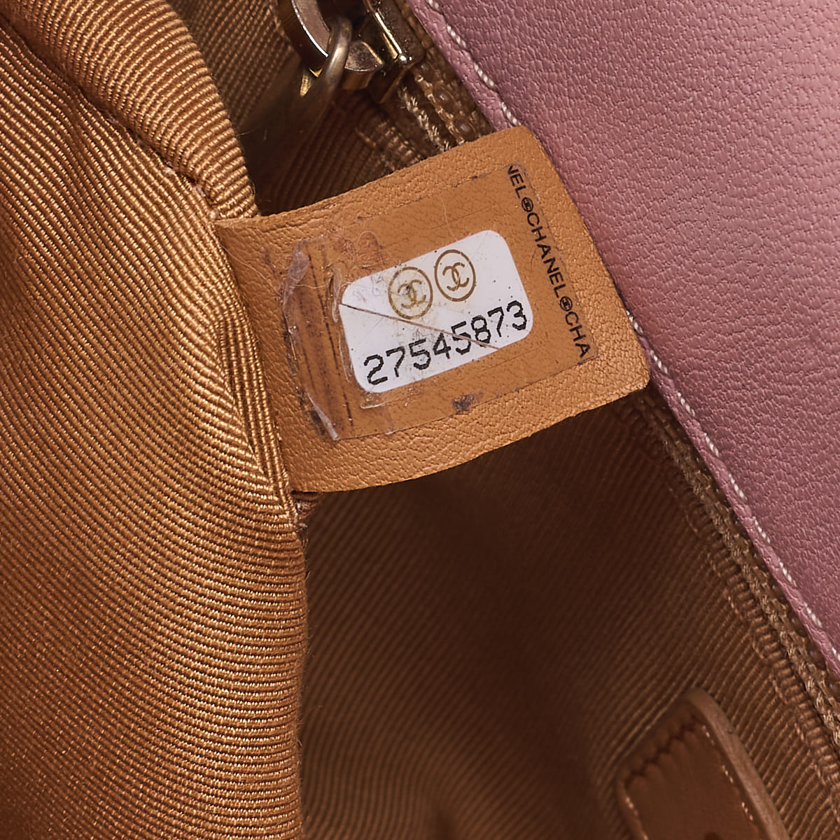 CHANEL Mini Shoulder Bag Matelasse Round Flap Chain Shoulder Lambskin Pink Gold-Tone Hardware Pre-Owned - Vintage La Charme