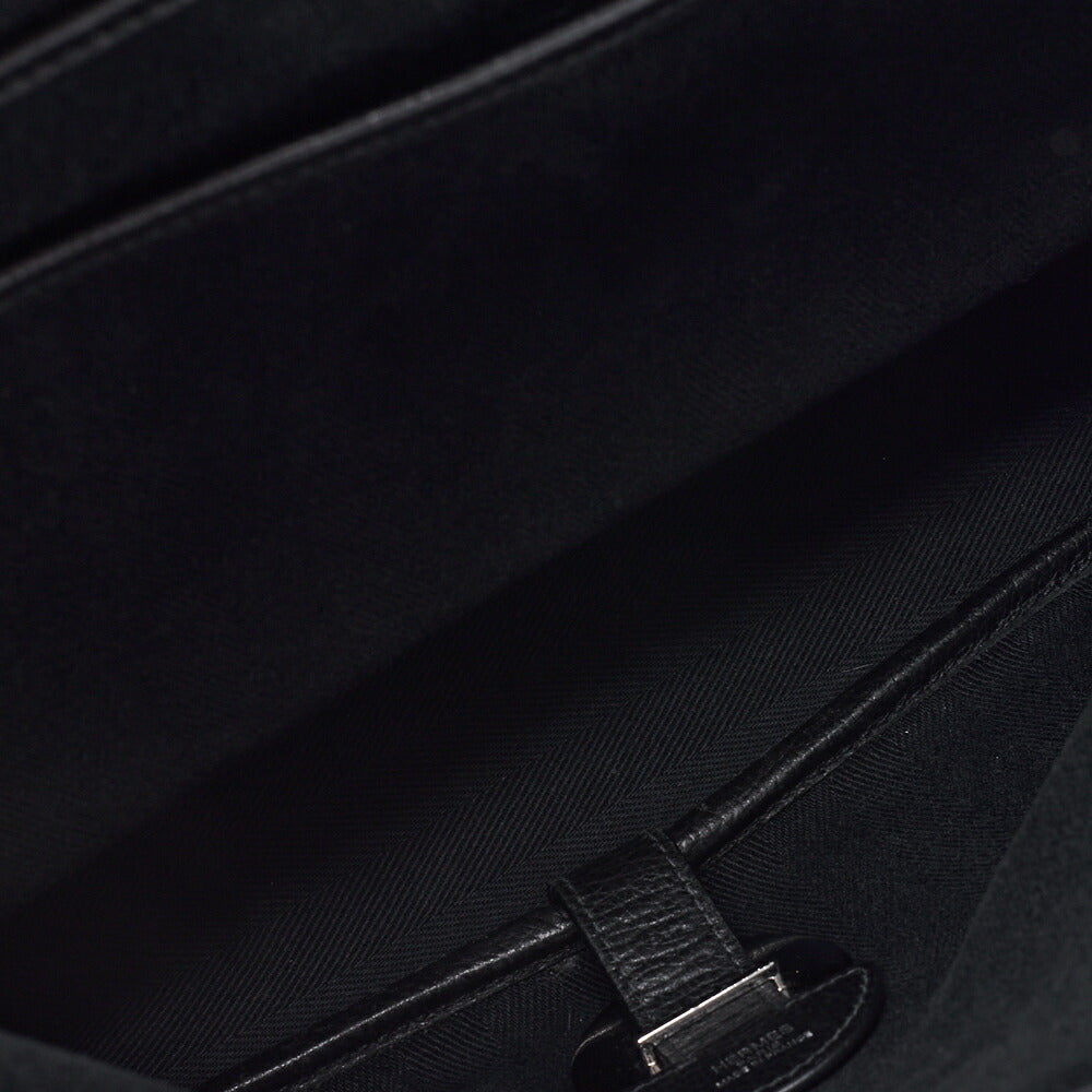 HERMES Sack Colorado GM Shoulder Bag Liège Canvas Black Silver-Tone Hardware Pre-Owned - Vintage La Charme