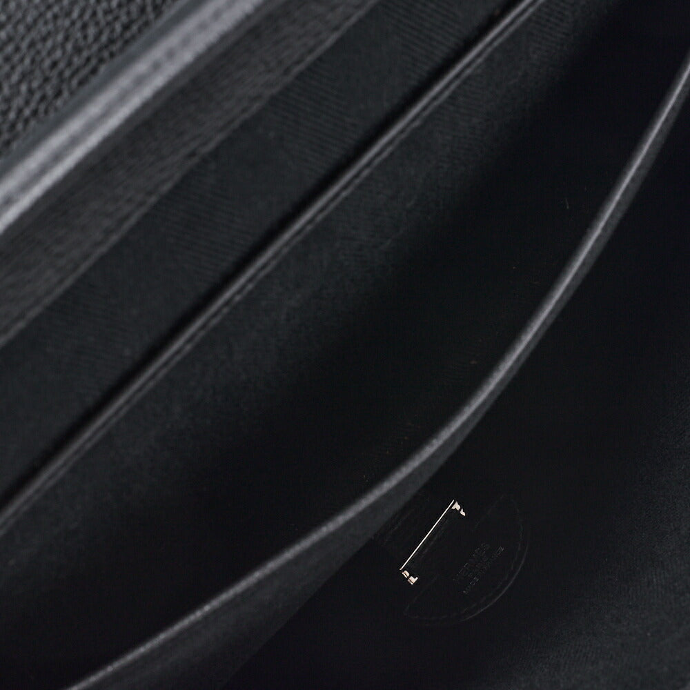 HERMES Sack Colorado GM Shoulder Bag Liège Canvas Black Silver-Tone Hardware Pre-Owned - Vintage La Charme