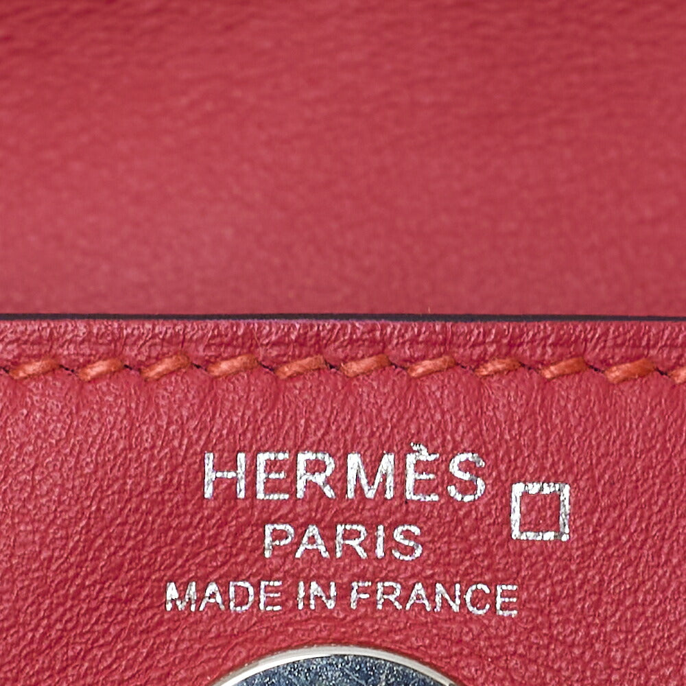 HERMES Mini Lindy 18 2WAY Shoulder Bag Swift Crocodile Rose Shocking Silver-Tone Hardware Pre-Owned - Vintage La Charme