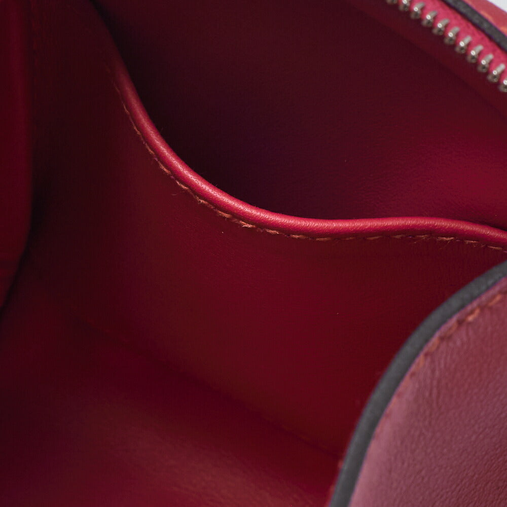 HERMES Mini Lindy 18 2WAY Shoulder Bag Swift Crocodile Rose Shocking Silver-Tone Hardware Pre-Owned - Vintage La Charme