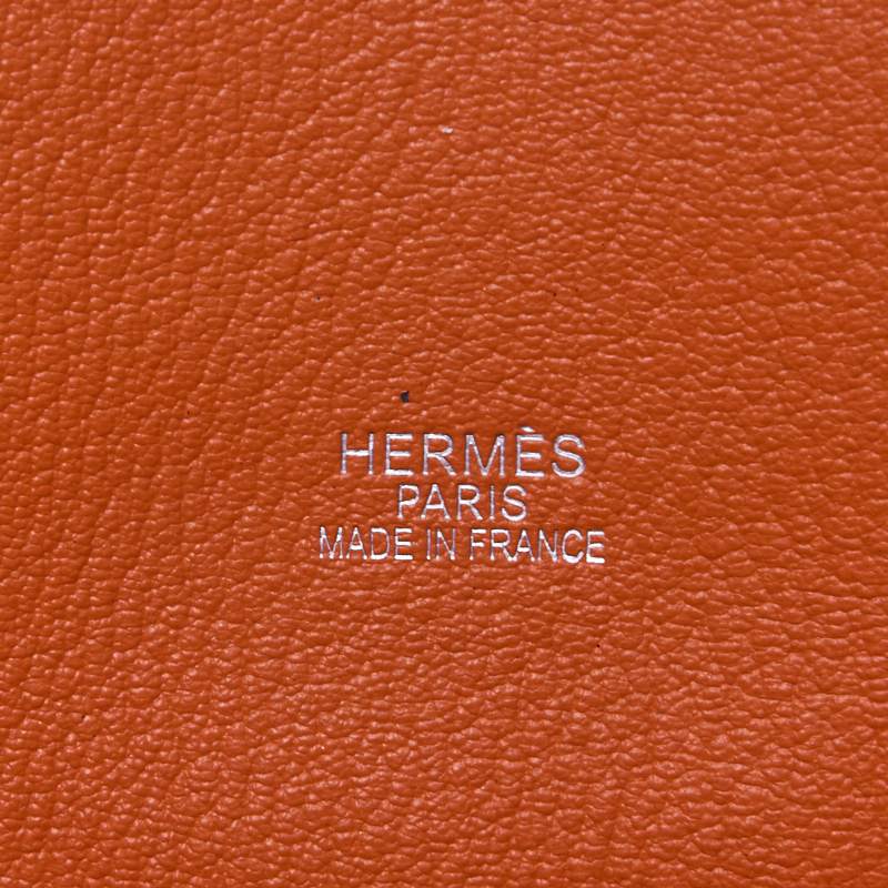 HERMES Gypsiere 34 Shoulder Bag Tryon Clemence Orange Silver-Tone Hardware Pre-Owned - Vintage La Charme