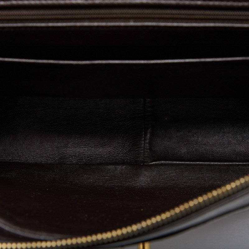 CHANEL Chain Backpack Bag, Matelasse, Turn Lock, Lambskin, Brown, Gold-Tone Hardware, Pre-Owned - Vintage La Charme