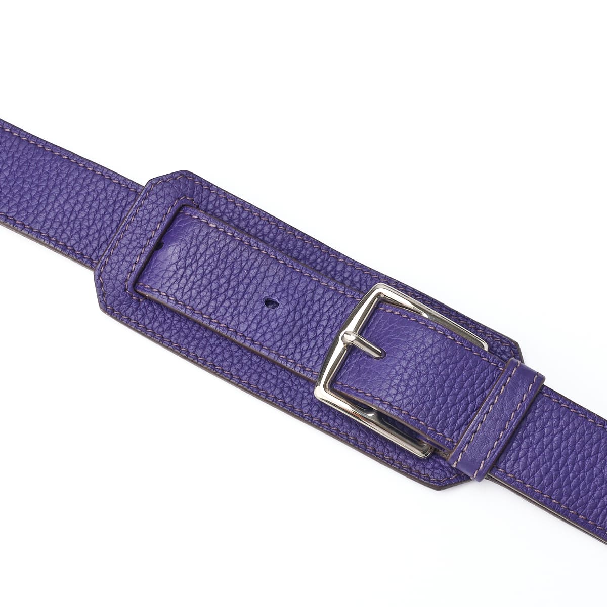 HERMES Gypsiere 34 Shoulder Bag Tryon Clemence Ultraviolet Silver-Tone Hardware Pre-Owned - Vintage La Charme