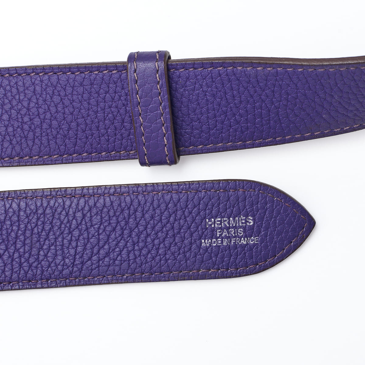 HERMES Gypsiere 34 Shoulder Bag Tryon Clemence Ultraviolet Silver-Tone Hardware Pre-Owned - Vintage La Charme