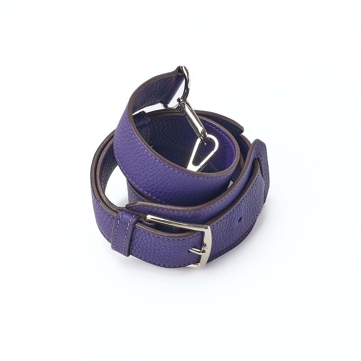 HERMES Gypsiere 34 Shoulder Bag Tryon Clemence Ultraviolet Silver-Tone Hardware Pre-Owned - Vintage La Charme