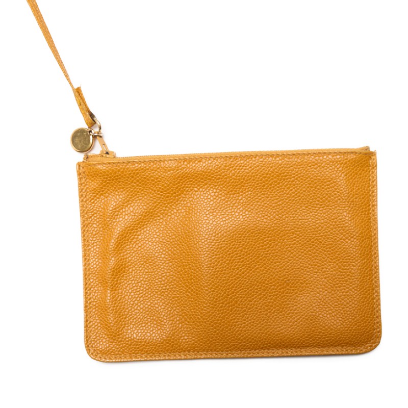 CHANEL Chain Backpack Bag, Triple Coco Turn Lock, Caviar Skin, Orange, Gold-Tone Hardware, Pre-Owned - Vintage La Charme