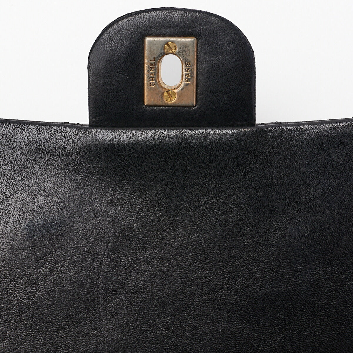 CHANEL Shoulder Bag, Matelasse Double Flap, Lambskin, Black, Gold-Tone Hardware, Pre-Owned - Vintage La Charme
