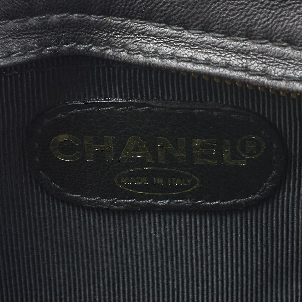 CHANEL Shoulder Bag Matelasse Lambskin Black Gold-Tone Hardware Pre-Owned - Vintage La Charme