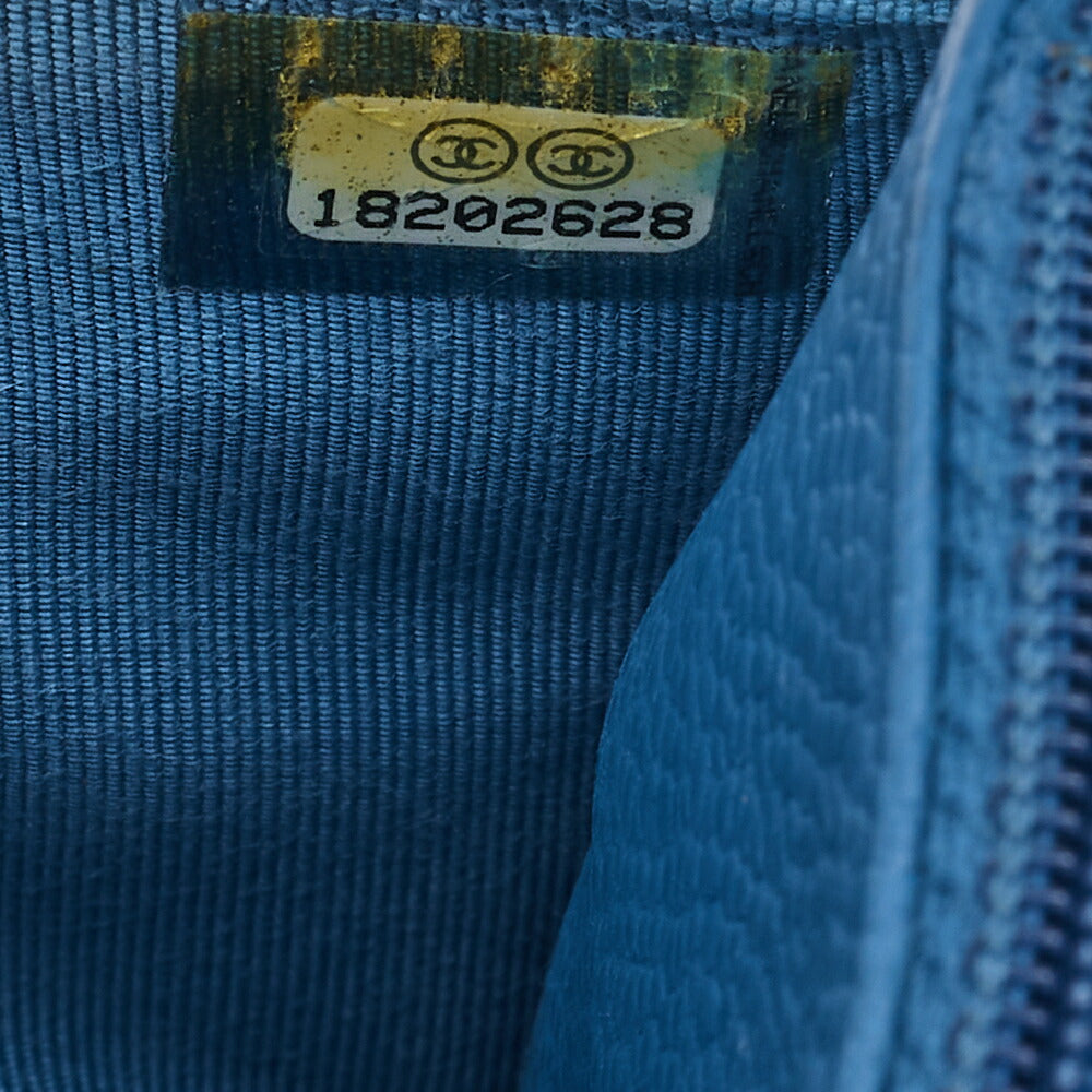 CHANEL Chain Wallet, Matelasse, Caviar Skin, Turquoise Blue, Silver-Tone Hardware, Pre-Owned - Vintage La Charme