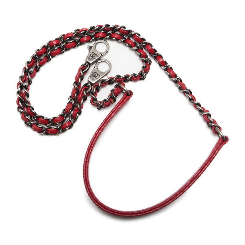 CHANEL Handbag Matelasse Coco Handle 2WAY Caviar Skin Red Silver-Tone Hardware Pre-Owned - Vintage La Charme