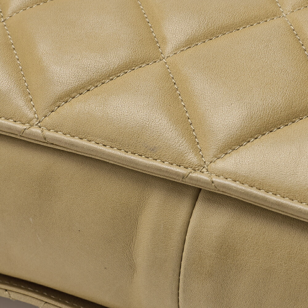 CHANEL Shoulder Bag, Matelasse Coco Charm, Lambskin, Beige, Gold-Tone Hardware, Pre-Owned - Vintage La Charme